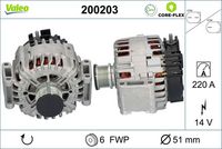 VALEO 200203 - Alternador - VALEO CORE-FLEX