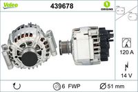 VALEO 439678 - Alternador - VALEO ORIGINS NEW OE TECHNOLOGY