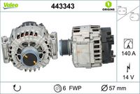 VALEO 443343 - Alternador - VALEO ORIGINS NEW OE TECHNOLOGY