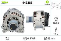 VALEO 443386 - Alternador - VALEO ORIGINS NEW OE TECHNOLOGY