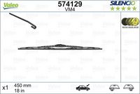 VALEO 574129 - Lado de montaje: lado del conductor<br>Lado de montaje: Lado de pasajero<br>Tipo de escobilla: Escobillas con arco<br>Cantidad: 1<br>Longitud [mm]: 380<br>Longitud [pulgada]: 15<br>Adaptador adjunto: A , R<br>