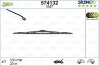 VALEO 574132 - Lado de montaje: lado del conductor<br>Tipo de escobilla: Escobillas con arco<br>Cantidad: 1<br>Longitud [mm]: 550<br>Longitud [pulgada]: 22<br>Adaptador de ajuste: U<br>