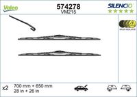 VALEO 574278 - Limpiaparabrisas - SILENCIO CONVENTIONAL SET