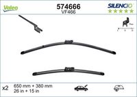 VALEO 574666 - Limpiaparabrisas - SILENCIO FLAT BLADE SET