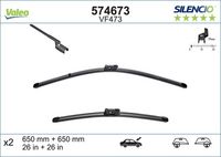 VALEO 574673 - Limpiaparabrisas - SILENCIO FLAT BLADE SET