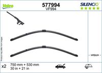 VALEO 577994 - Limpiaparabrisas - SILENCIO FLAT BLADE SET