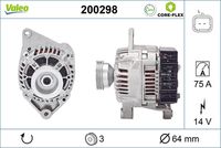 VALEO 200298 - Alternador - VALEO CORE-FLEX