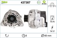 VALEO 437387 - Alternador - VALEO RE-GEN REMANUFACTURED