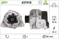 VALEO 437518 - Alternador - VALEO RE-GEN REMANUFACTURED