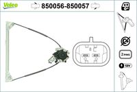 VALEO 850056 - Lado de montaje: Delante, derecha<br>Tipo de servicio: eléctrico<br>Función de interruptor combinado: sin función de confort<br>Equipamiento de vehículo: para vehícuolos sin elevalunas automático<br>Número de enchufes de contacto: 2<br>Artículo complementario/Información complementaria: con electromotor<br>Elevalunas: con cable de tracción monocarril<br>Referencia artículo par: 850050<br>Peso [kg]: 1,61<br>