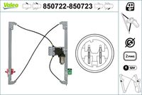 VALEO 850722 - Lado de montaje: Delante, derecha<br>Función de interruptor combinado: con función de confort<br>Equipamiento de vehículo: para vehículos con elevalunas automático<br>Tipo de servicio: eléctrico<br>Artículo complementario/Información complementaria: sin electromotor<br>Referencia artículo par: 850586<br>Peso [kg]: 1,71<br>