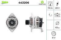 VALEO 443206 - Alternador - VALEO CORE-FLEX