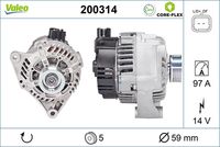 VALEO 200314 - Alternador - VALEO CORE-FLEX