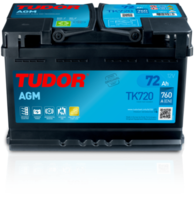 TUDOR TK720 - Equipamiento de vehículo: para vehículos con sistema Start-Stop y recuperación<br>Tensión [V]: 12<br>Capacidad de la batería [Ah]: 70<br>Altura [mm]: 190<br>Ancho [mm]: 175<br>Longitud [mm]: 278<br>Corriente de arranque en frío, EN [A]: 760<br>Esquema de bornes: 0<br>Talón de sujeción: B13<br>