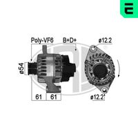 ERA 209323A - Garantía: 2 años de garantía<br>peso [g]: 5902<br>Tensión [V]: 12<br>Corriente de carga alternador [A]: 100<br>