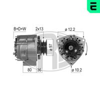 ERA 210006A - Garantía: 2 años de garantía<br>peso [g]: 6980<br>Tensión [V]: 24<br>Corriente de carga alternador [A]: 80<br>Modelo red de a bordo: para vehículos con red de a bordo 24V<br>