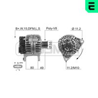 ERA 210589A - Garantía: 2 años de garantía<br>peso [g]: 7324<br>Tensión [V]: 24<br>Corriente de carga alternador [A]: 90<br>