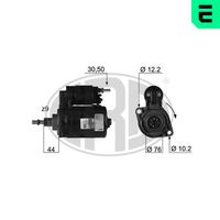 CEVAM 3639 - Clase de caja de cambios: Transmisión automática<br>Tensión [V]: 12<br>Potencia nominal [kW]: 0,95<br>Cantidad de agujeros de fijación: 2<br>Diámetro de brida [mm]: 76<br>Sentido de giro: Sentido de giro a la izquierda (antihorario)<br>Número de dientes: 9<br>Pinza: B+ M8<br>Pinza: Exc 6,35<br>