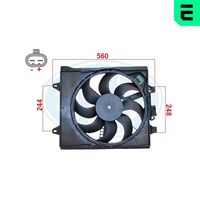 ERA 352147 - Restricción de fabricante: DENSO<br>Diámetro [mm]: 405<br>Material: Plástico<br>Calefacción / Refrigeración: Ventilador simple<br>Sentido de giro: Sentido de giro a la derecha (horario)<br>Versión: Sin regulador<br>