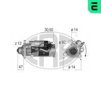 ERA 220561A - Tensión [V]: 24<br>Potencia nominal [kW]: 5,5<br>Número de dientes: 10<br>ID del modelo de conector: 30-50<br>Sentido de giro: Sentido de giro a la derecha (horario)<br>Diámetro de brida [mm]: 92<br>Cantidad de agujeros de fijación: 2<br>Juego alternativo de reparación: 220210<br>Posición básica piñón [mm]: 49<br>