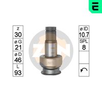 ERA ZN1019 - Engranaje de rueda libre, arrancador