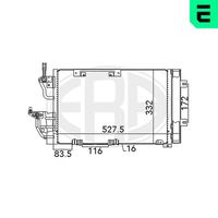 ERA 667015 - Material: Aluminio<br>Artículo complementario / información complementaria 2: con secador<br>Ø entrada [mm]: 11,8<br>Ø salida [mm]: 11,8<br>Agente frigorífico: R 134 a<br>Longitud de red [mm]: 483<br>Ancho de red [mm]: 328<br>Profundidad de red [mm]: 16<br>