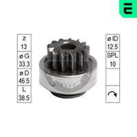 ERA ZN1557 - Engranaje de rueda libre, arrancador