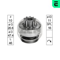 ERA ZN1597 - Engranaje de rueda libre, arrancador