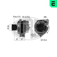 ERA 210341A - Garantía: 2 años de garantía<br>peso [g]: 6520<br>Tensión [V]: 24<br>Corriente de carga alternador [A]: 90<br>para OE N°: 5 0428 2333<br>