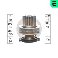 ERA ZN1631 - Engranaje de rueda libre, arrancador