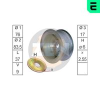 ERA ZN5371 - Polea, alternador