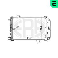 ERA 667111 - Material: Aluminio<br>Artículo complementario / información complementaria 2: con secador<br>Ø entrada [mm]: 13,8<br>Ø salida [mm]: 13,8<br>Agente frigorífico: R 134 a<br>Longitud de red [mm]: 605<br>Ancho de red [mm]: 420<br>Profundidad de red [mm]: 16<br>