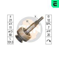 ERA ZN1679 - Engranaje de rueda libre, arrancador