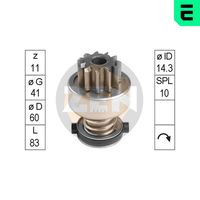 ERA ZN1179 - Engranaje de rueda libre, arrancador