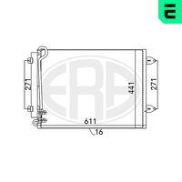 ERA 667044 - Material: Aluminio<br>Artículo complementario / información complementaria 2: con secador<br>Ø entrada [mm]: 15,4<br>Ø salida [mm]: 13,6<br>Agente frigorífico: R 134 a<br>Longitud de red [mm]: 570<br>Ancho de red [mm]: 428<br>Profundidad de red [mm]: 16<br>