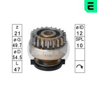 ERA ZN1156 - Engranaje de rueda libre, arrancador