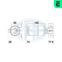 ERA 668028 - Técnica conexión: Brida<br>Diámetro [mm]: 75<br>Altura [mm]: 205<br>Nº de componente: 95VW19959AB<br>Rosca, entrada: 8,85 mm<br>Rosca, salida: 8,85 mm<br>