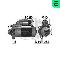 ERA 220117A - Tensión [V]: 12<br>Potencia nominal [kW]: 1,4<br>Restricción de fabricante: Valeo<br>ID del modelo de conector: 30-50<br>Sentido de giro: Sentido de giro a la derecha (horario)<br>Diámetro de brida [mm]: 66<br>Cantidad de agujeros de fijación: 3<br>Juego alternativo de reparación: 220074<br>Nº de dientes 1: 9<br>Nº de dientes 2: 10<br>Número de dientes 3: 12<br>Número de dientes 4: 13<br>