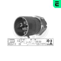 ERA 330223 - Medida de rosca: M22 x 1,5<br>Ancho de llave: 29<br>Número de enchufes de contacto: 3<br>Punto de conmutación [°C]: 105<br>Punto de conmutación [°C]: 120<br>punto de conmutación hasta [°C]: 100<br>punto de conmutación hasta [°C]: 115<br>