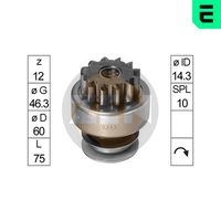 ERA ZN0313 - Engranaje de rueda libre, arrancador