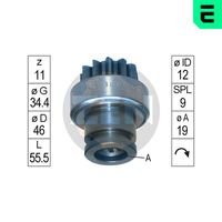 ERA ZN1617 - Engranaje de rueda libre, arrancador