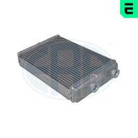 ERA 669504 - Diámetro de entrada 1 [mm]: 19,5<br>Diámetro de salida 1 [mm]: 20<br>Calidad: ALTERNATIVO<br>Restricción de fabricante: VALEO<br>Material: Aluminio<br>Tipo radiador: Aletas refrigeración soldadas<br>Longitud de red [mm]: 201<br>Ancho de red [mm]: 145<br>Profundidad de red [mm]: 32<br>