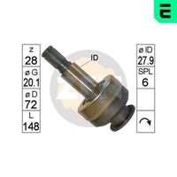 ERA ZN1810 - Engranaje de rueda libre, arrancador