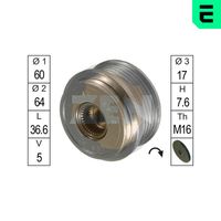 ERA ZN5466 - año construcción desde: 09/2006<br>Número de nervaduras: 5<br>Diámetro [mm]: 57<br>Diámetro interior [mm]: 17<br>Ancho [mm]: 40,3<br>