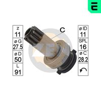 ERA ZN1856 - Engranaje de rueda libre, arrancador