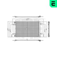 EACLIMA 30C10030 - Material: Aluminio<br>Artículo complementario / información complementaria 2: con secador<br>Ø entrada [mm]: 14,4<br>Ø salida [mm]: 11,1<br>Agente frigorífico: R 134 a<br>Longitud de red [mm]: 534<br>Ancho de red [mm]: 352<br>Profundidad de red [mm]: 12<br>