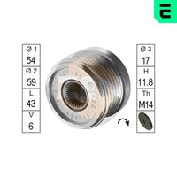 ERA ZN5501 - Rueda libre alternador