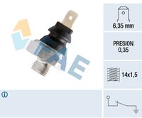 FAE 11410 - Presión [bar]: 0,35<br>Medida de rosca: M14 x 1,5<br>Número de enchufes de contacto: 1<br>Nº de información técnica: circuit N.C.<br>