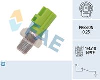 FAE 12613 - Presión [bar]: 0,25<br>Medida de rosca: 1/4'' x 18 NPT<br>Número de enchufes de contacto: 1<br>Nº de información técnica: circuit N.C.<br>