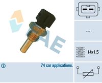 FAE 32560 - Tipo de sensor: NTC<br>Número de enchufes de contacto: 2<br>Forma del enchufe: rectangular<br>